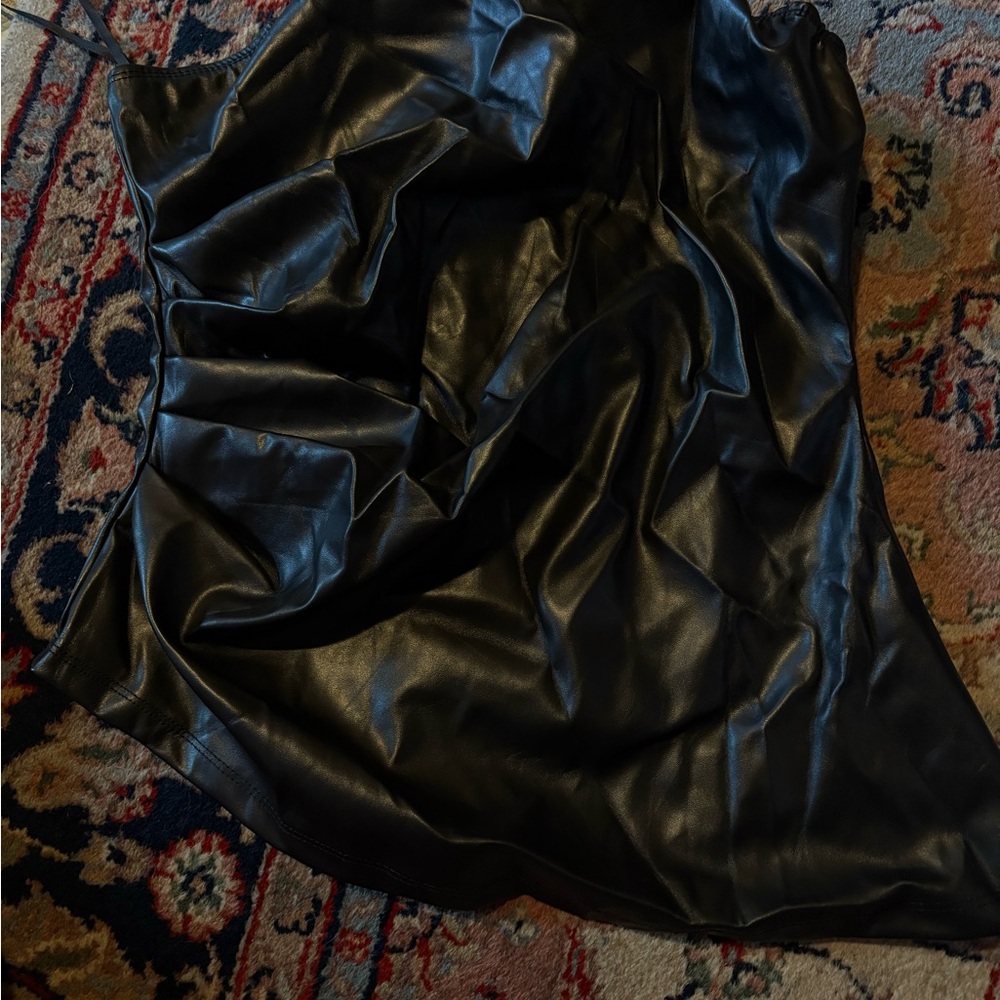 Black Satin Slip Dress